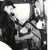 Photo of Chicago tow truck driver using mobile phone, 1947.
